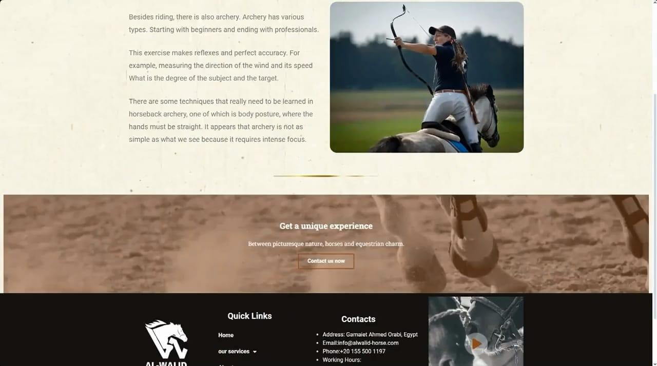 al walid horse resort — web app development — 05