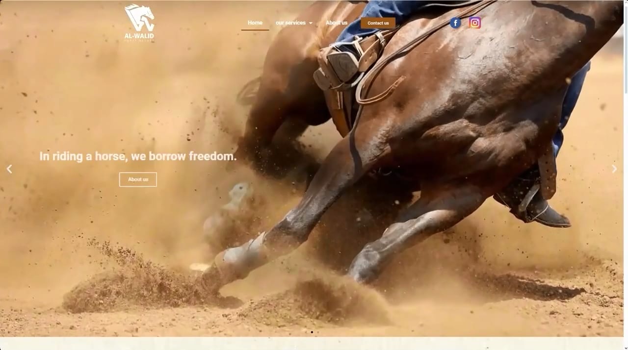 al walid horse resort — web app development — 01